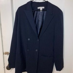 Josephine Chaus Double Breast Dark Blue Blazer Size 16